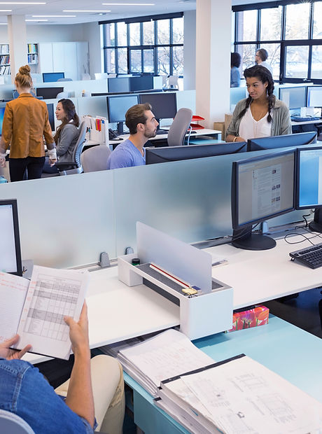 People Working in Open Office