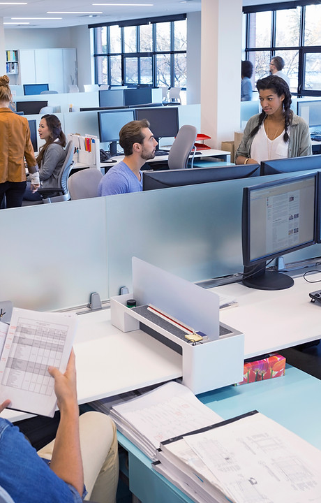 People Working in Open Office
