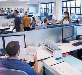 People Working in Open Office