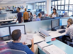 People Working in Open Office