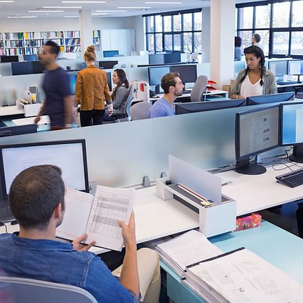 People Working in Open Office