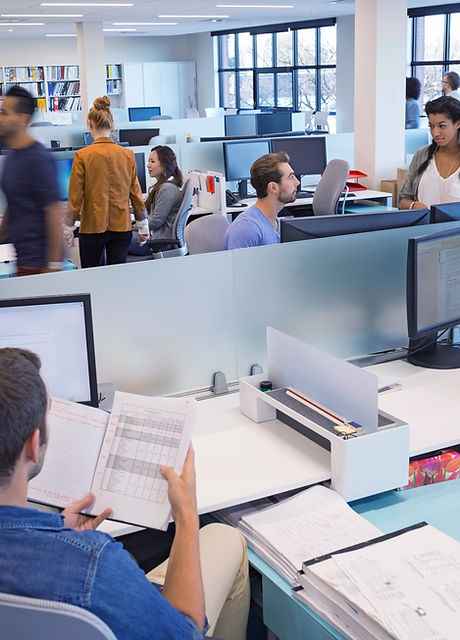 People Working in Open Office