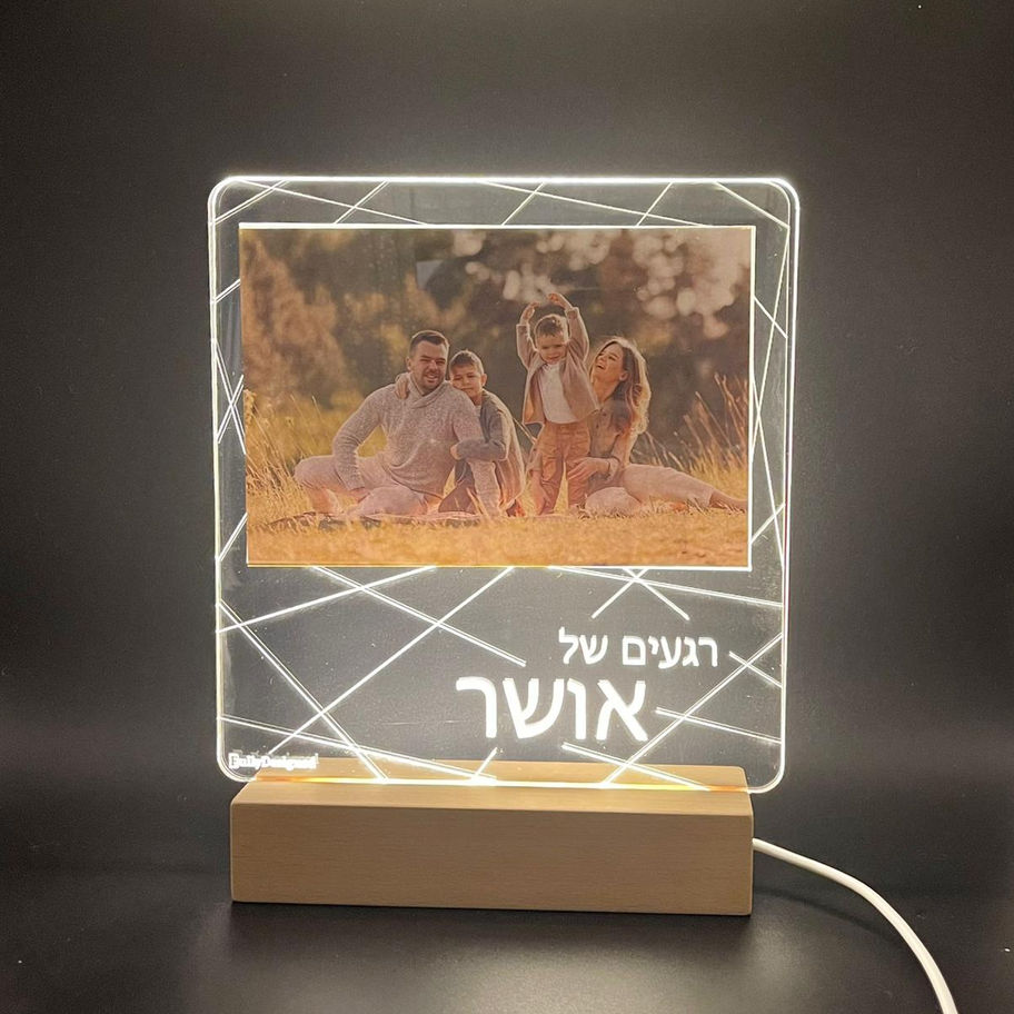 מנורת לד משולב מסגרת לתמונה