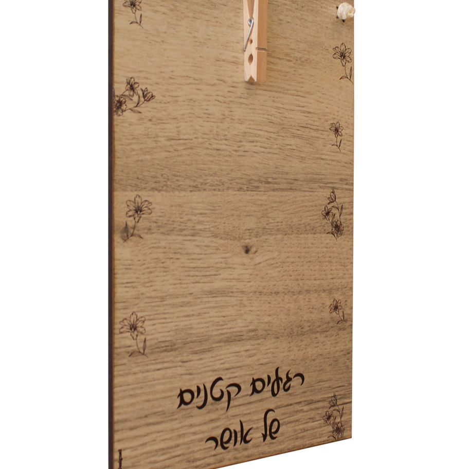 שלט לתליית תמונה עם אטב 