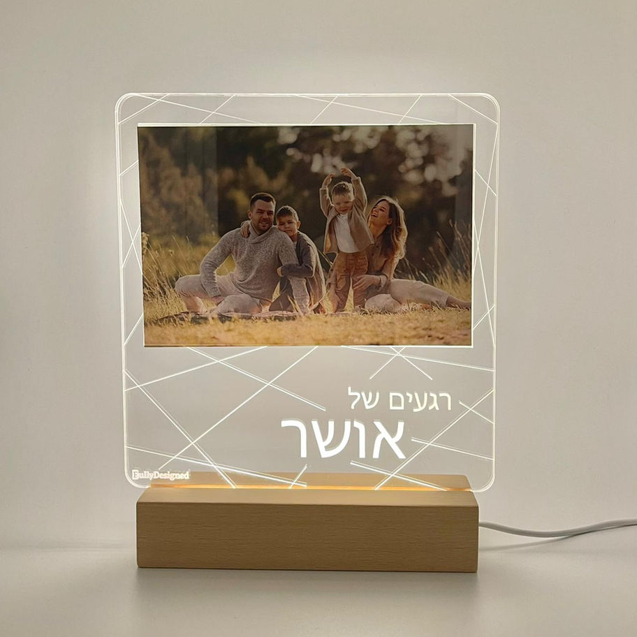 מנורת לד משולב מסגרת לתמונה