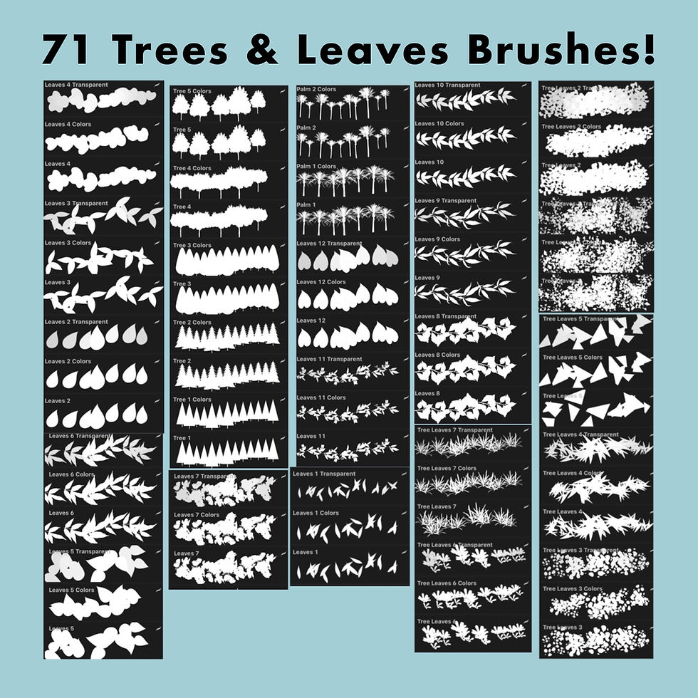 Thumbnail: Landscape brushes for Procreate! 195 brushes + Exclusive drawing tutorial!