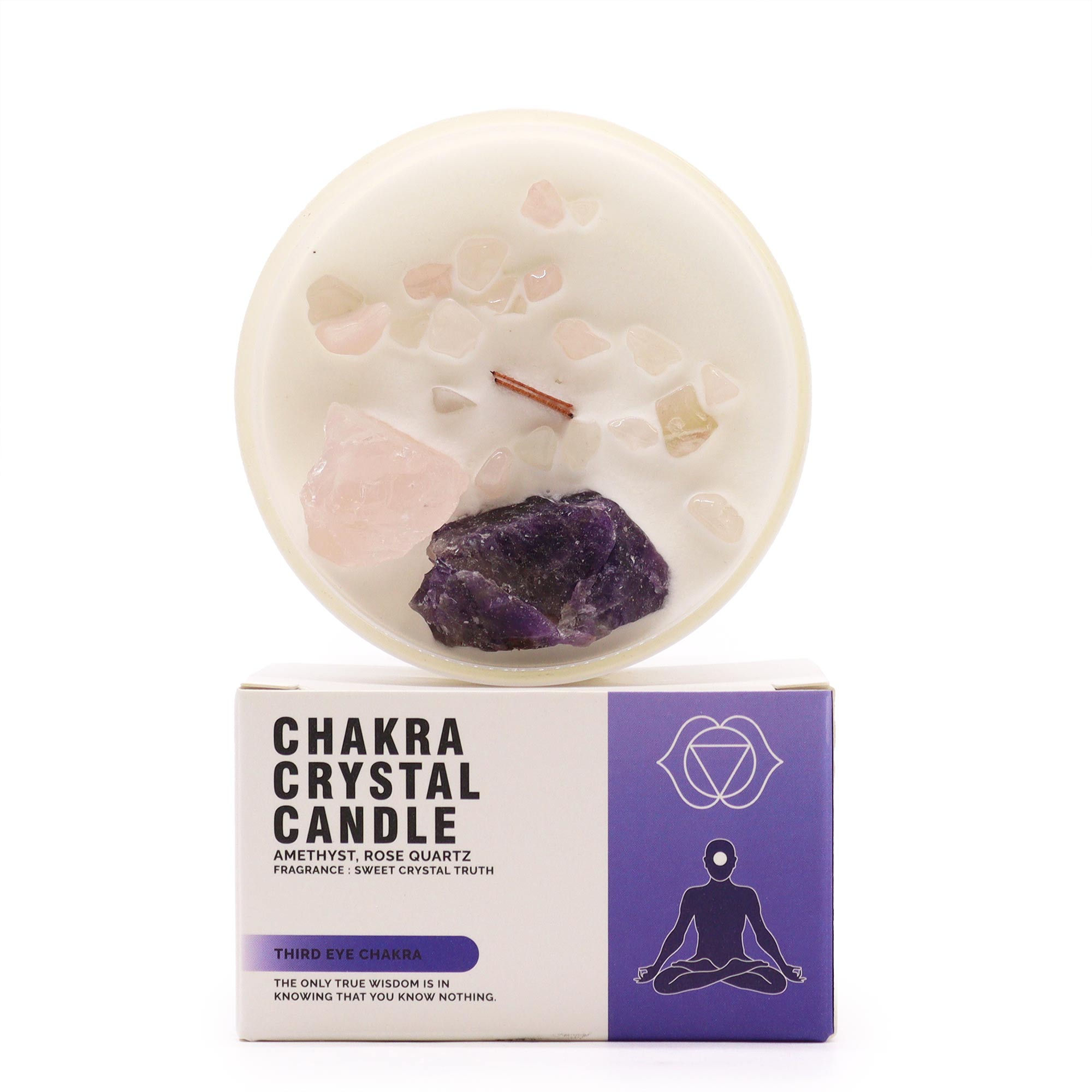 Velas de cristal de chakras - Chakra del tercer ojo