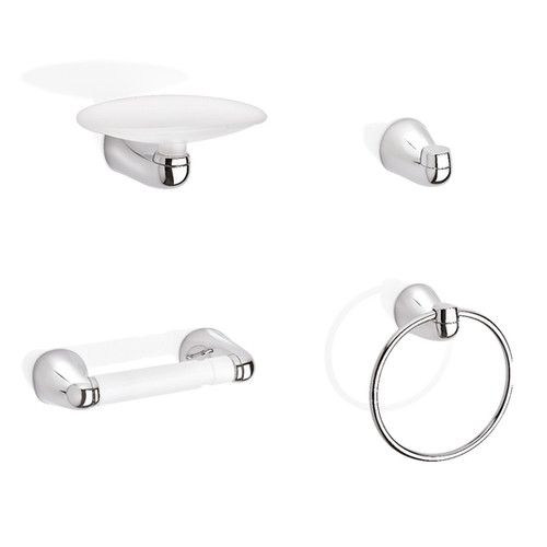 Kit Accesorios Para Baño 4 Piezas Aluvia Ref: AV6010001 | Distrienchapes