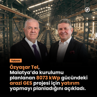 Özyaşar Tel, Malatya’da kurulumu planlanan 8073 kWp gücündeki arazi GES projesi için yatırım yapmayı planladığını açıkladı.