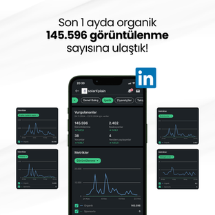Linkedin'de son 1 ayda organik 145.596 görüntülenme sayısına ulaştık!
