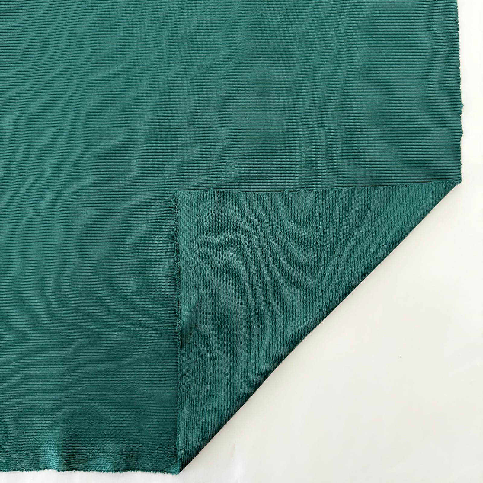 בד סריג ריב בצבע ירוק בקבוק