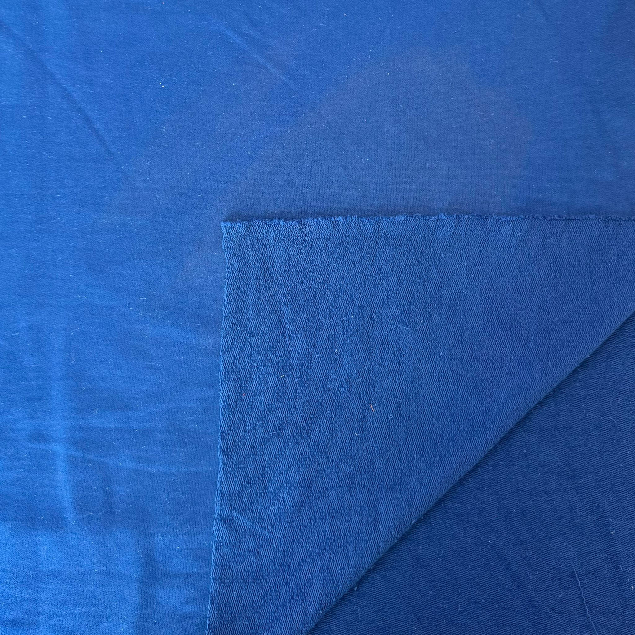 בד פרנץ טרי עבה בצבע כחול