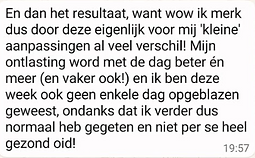 review klant opgeblazen buik