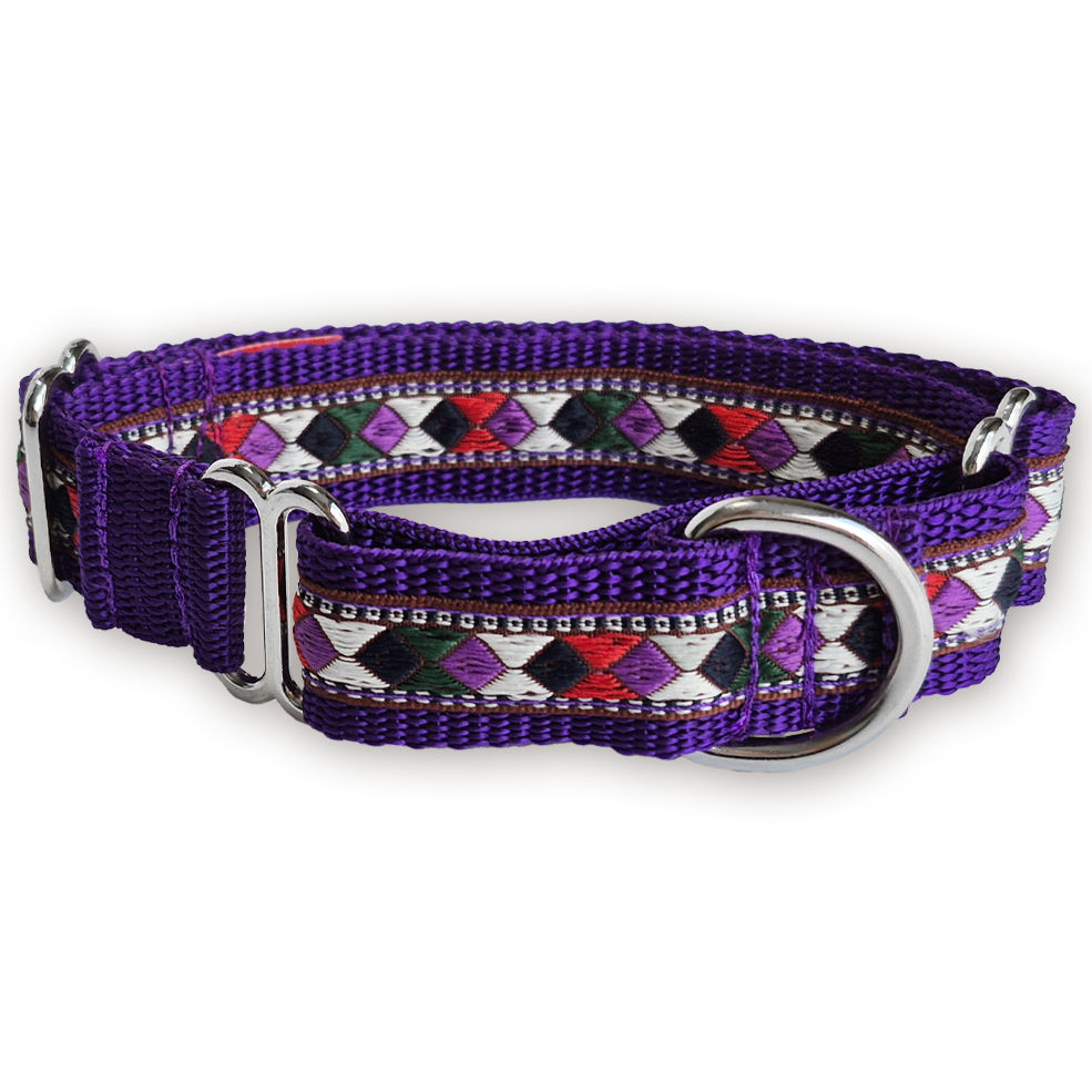 Martingale halsband - Harlequin - 2,5 cm