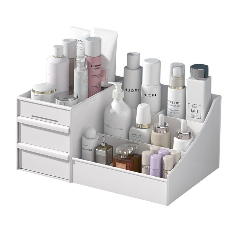 Thumbnail: 3-Layer Makeup & Jewelry Drawer Organizer Box