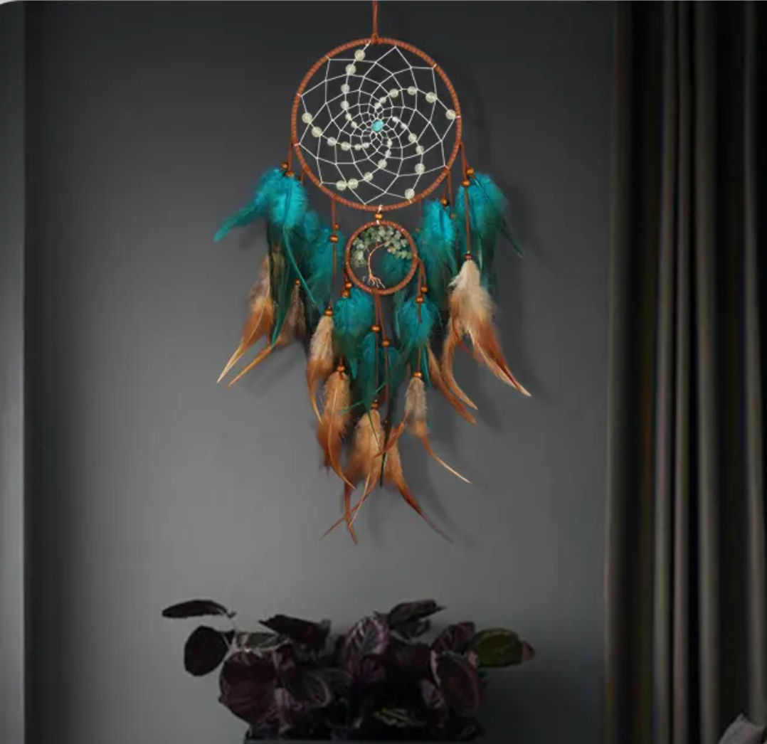 Mystic Forest Dream Catcher - Aventurine Crystals