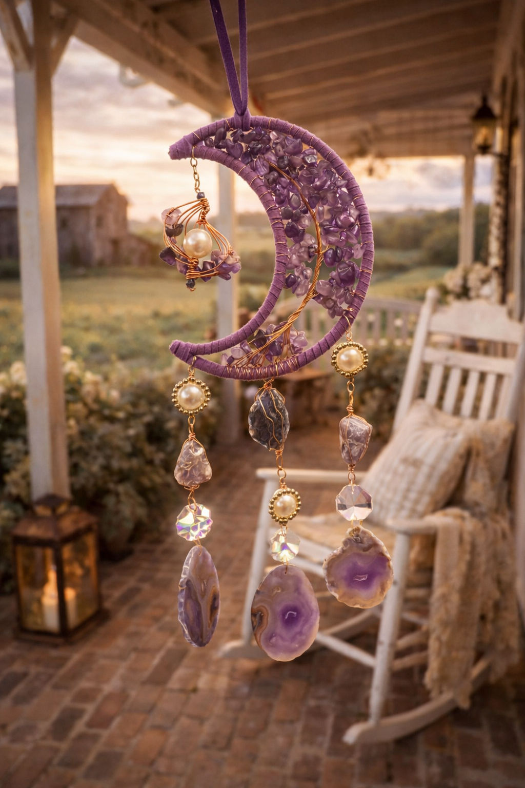 ๐ Purple Moon ๐ช Cosmic Galaxy Stargazer ~ Amethyst