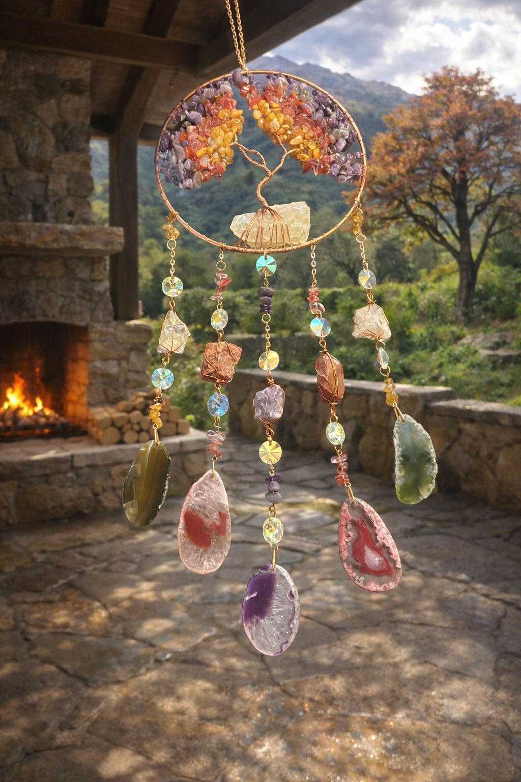 Rooted EarthFire Stone Sun Catcher 