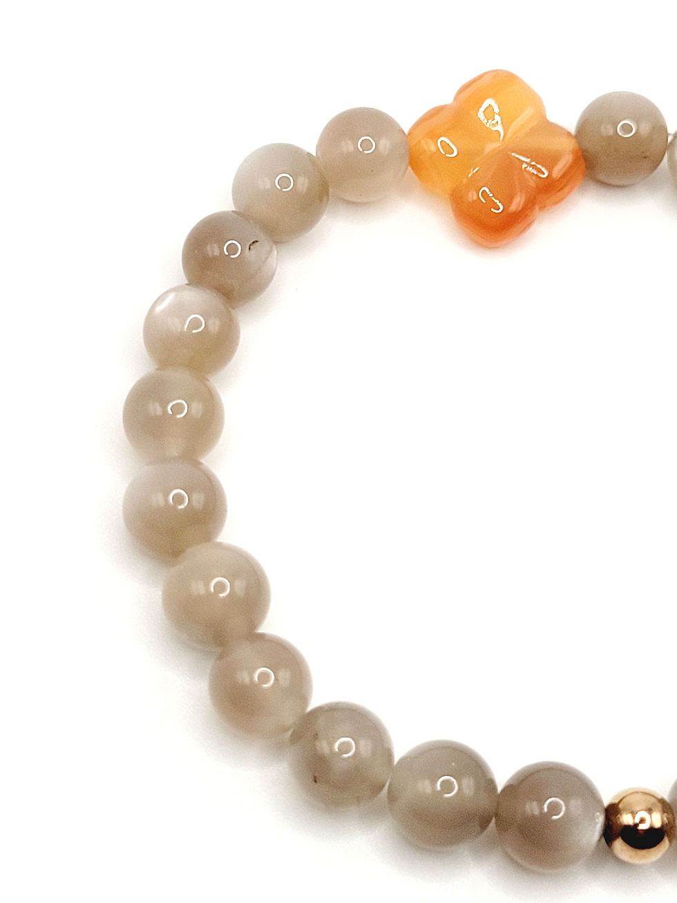 Thumbnail: Black Moonstone with Carnelian Clover