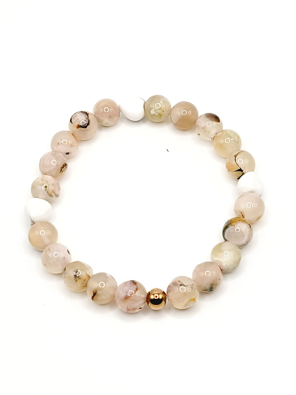 Thumbnail: Flower Agate with Howlite Hearts