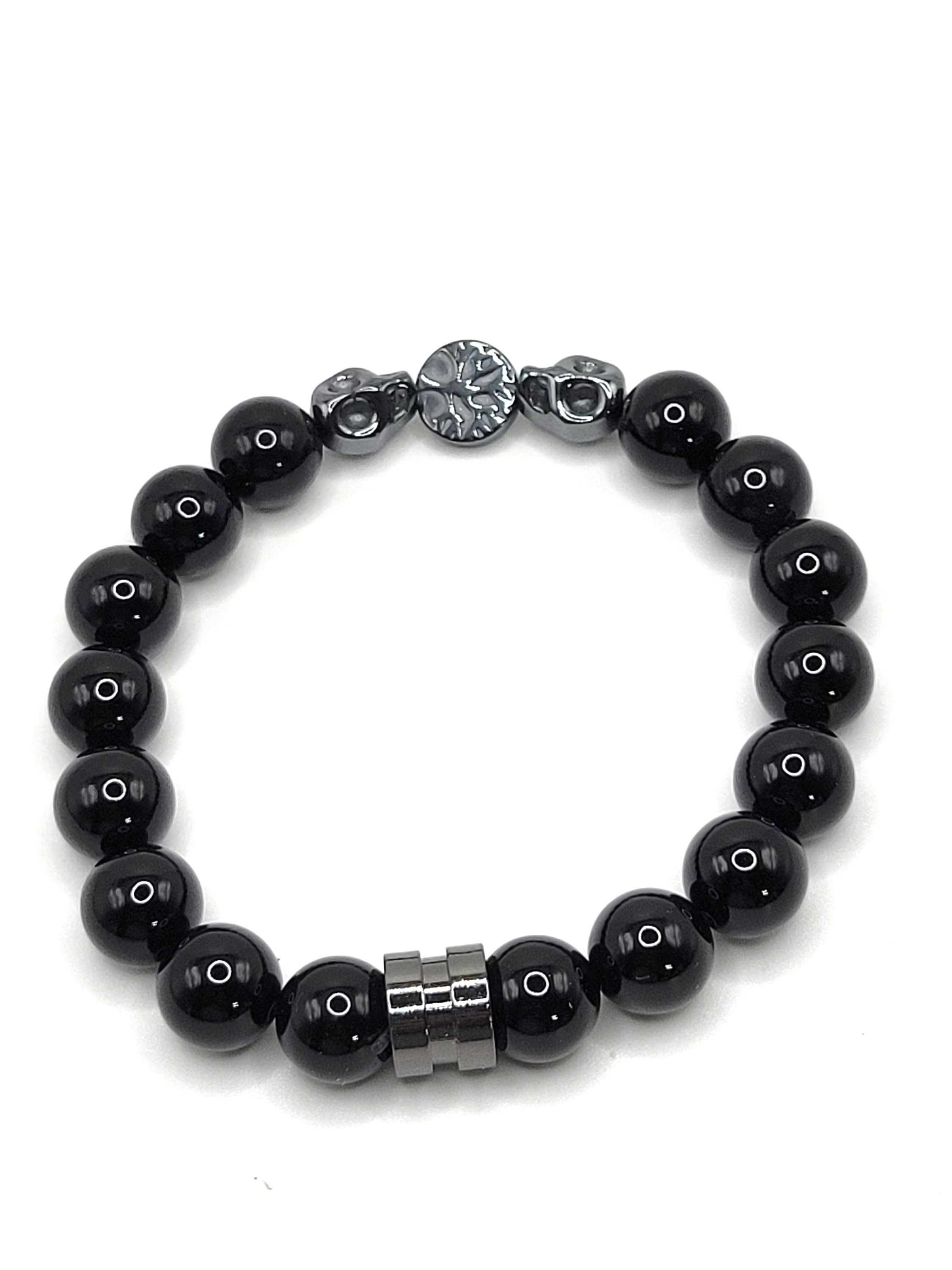 Rainbow Obsidian with Hematite Skull and Tree of Life