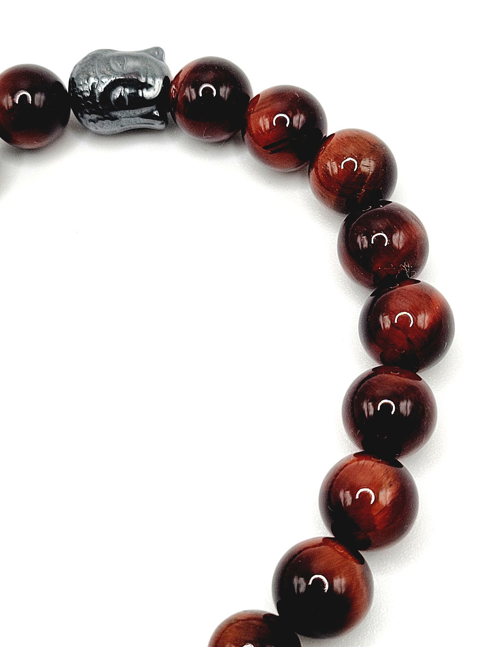 Thumbnail: Red Tiger Eye with Hematite Buddha