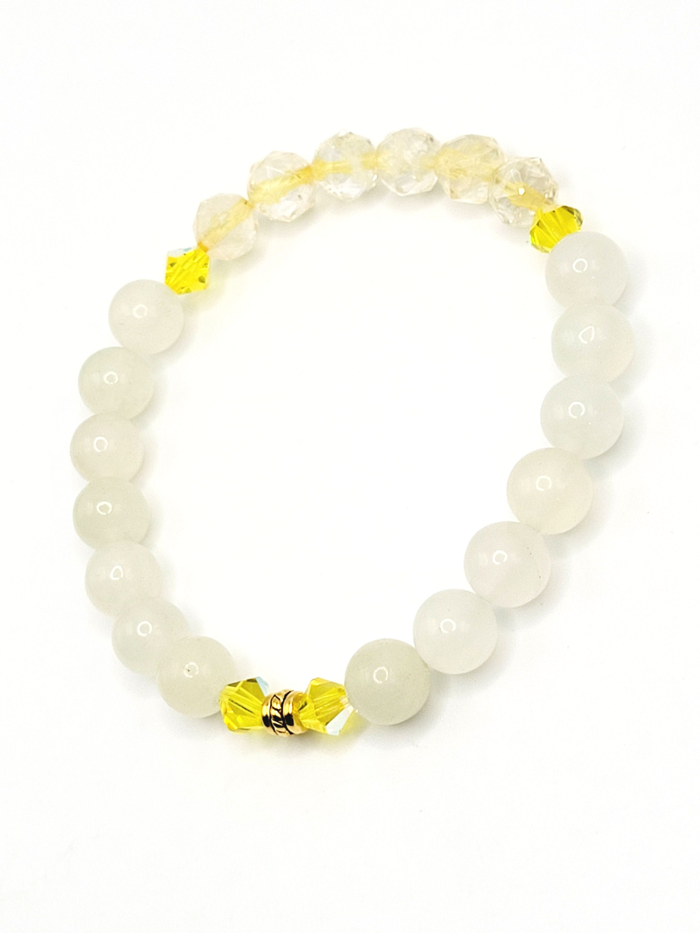 Serpentine and Faceted Citrine