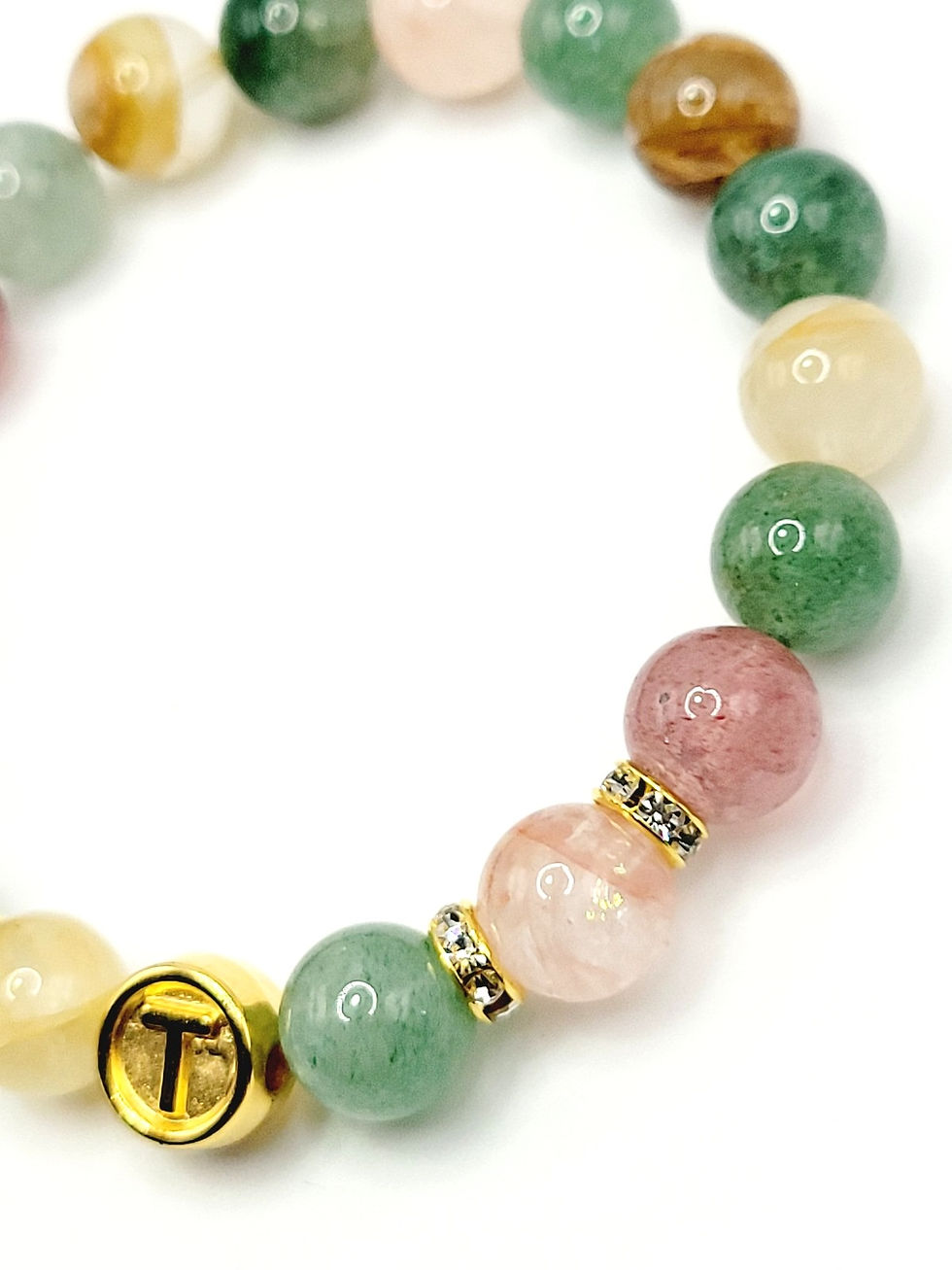 Thumbnail: Mixed Quartz with Letter Charm