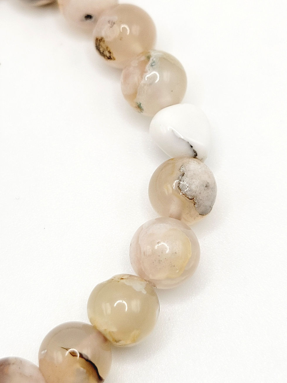 Thumbnail: Flower Agate with Howlite Hearts