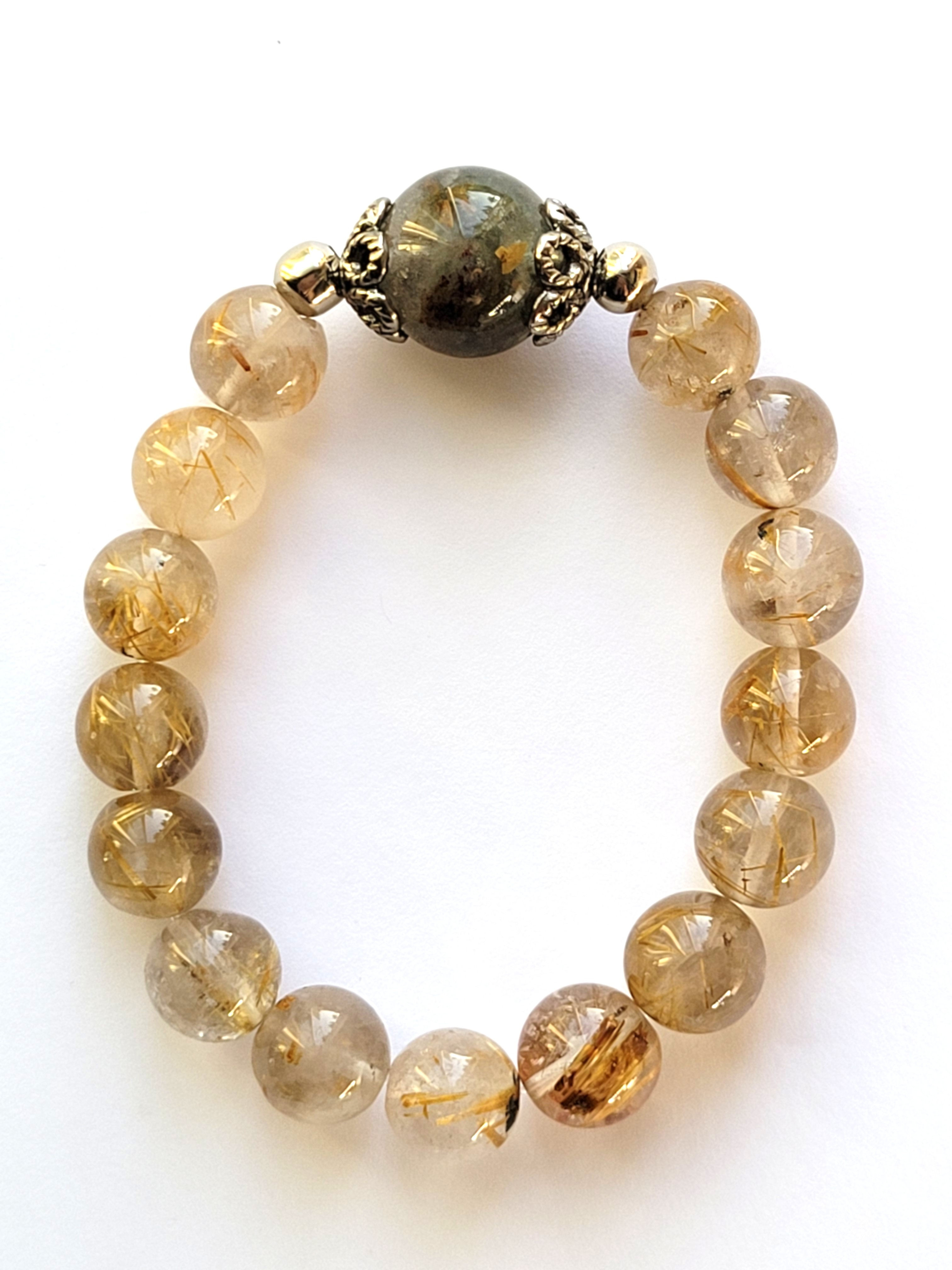 Golden Rutilated Quartz and Garden Quartz