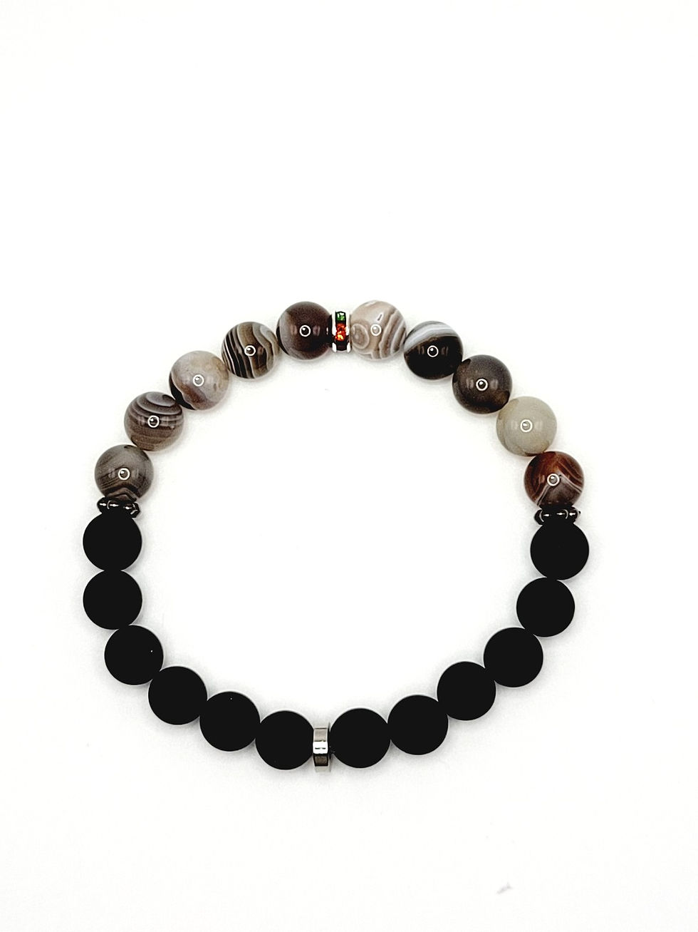 Thumbnail: Botswana Agate and Matte Black Onyx