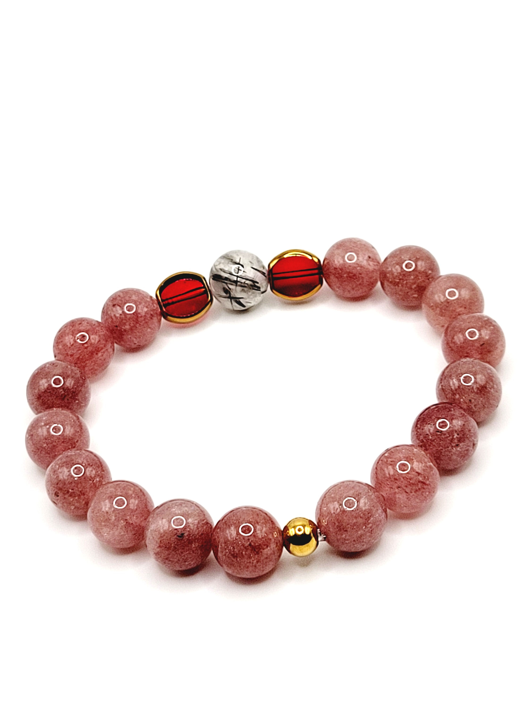 Strawberry Quartz and Tourmalinated Quartz