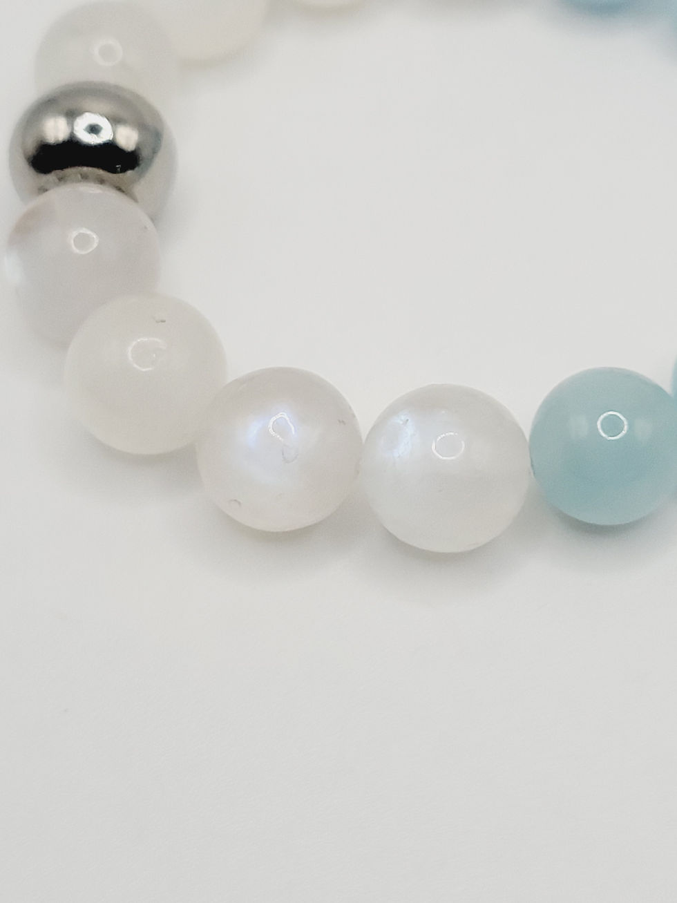 Thumbnail: White Moonstone and Aquamarine with Rose Quartz Flower