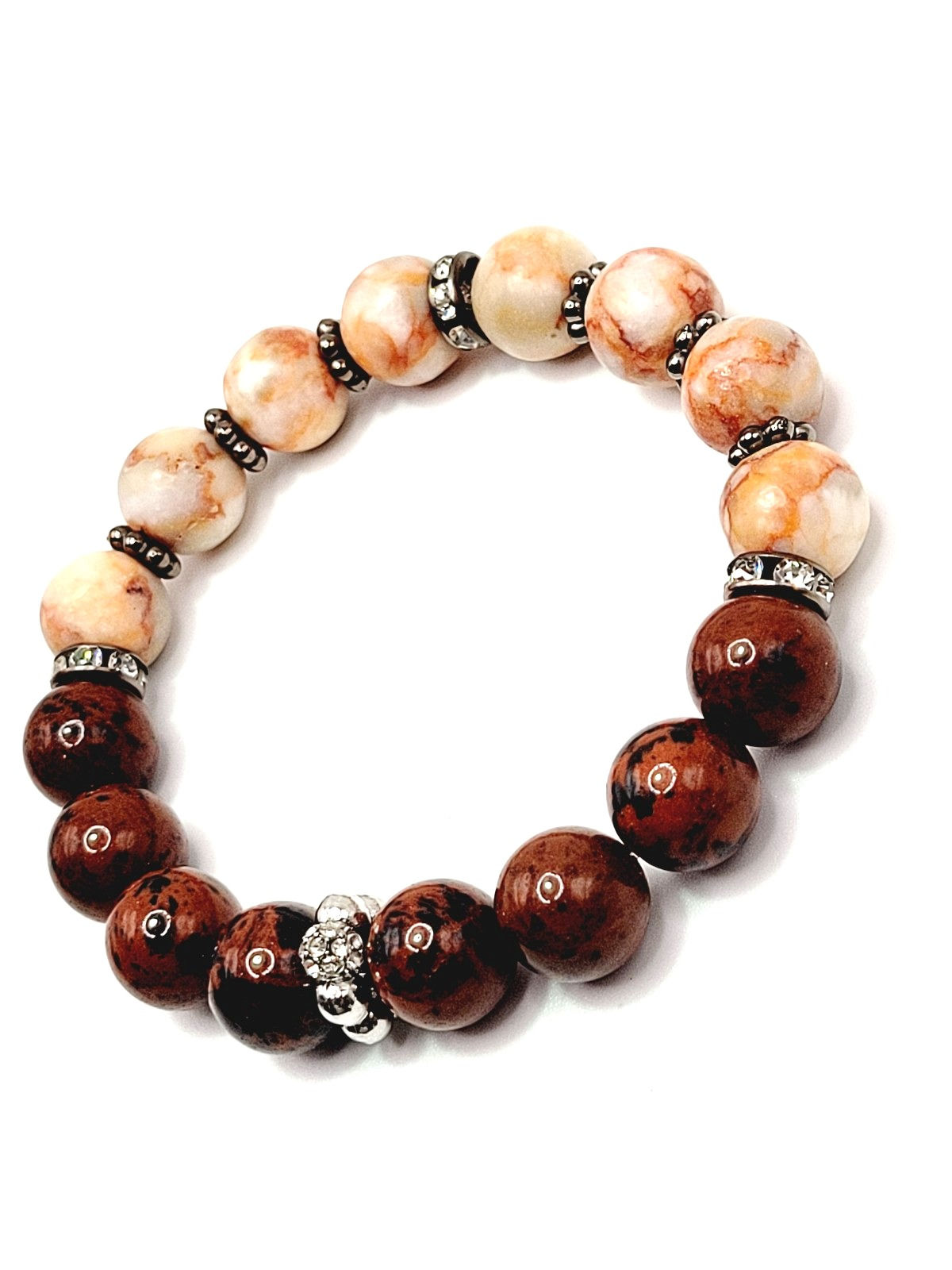 Red Web Jasper and Mahogany Obsidian