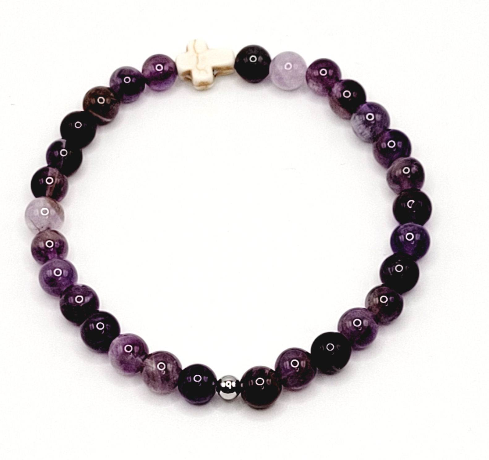 Amethyst 7mm with Cross
