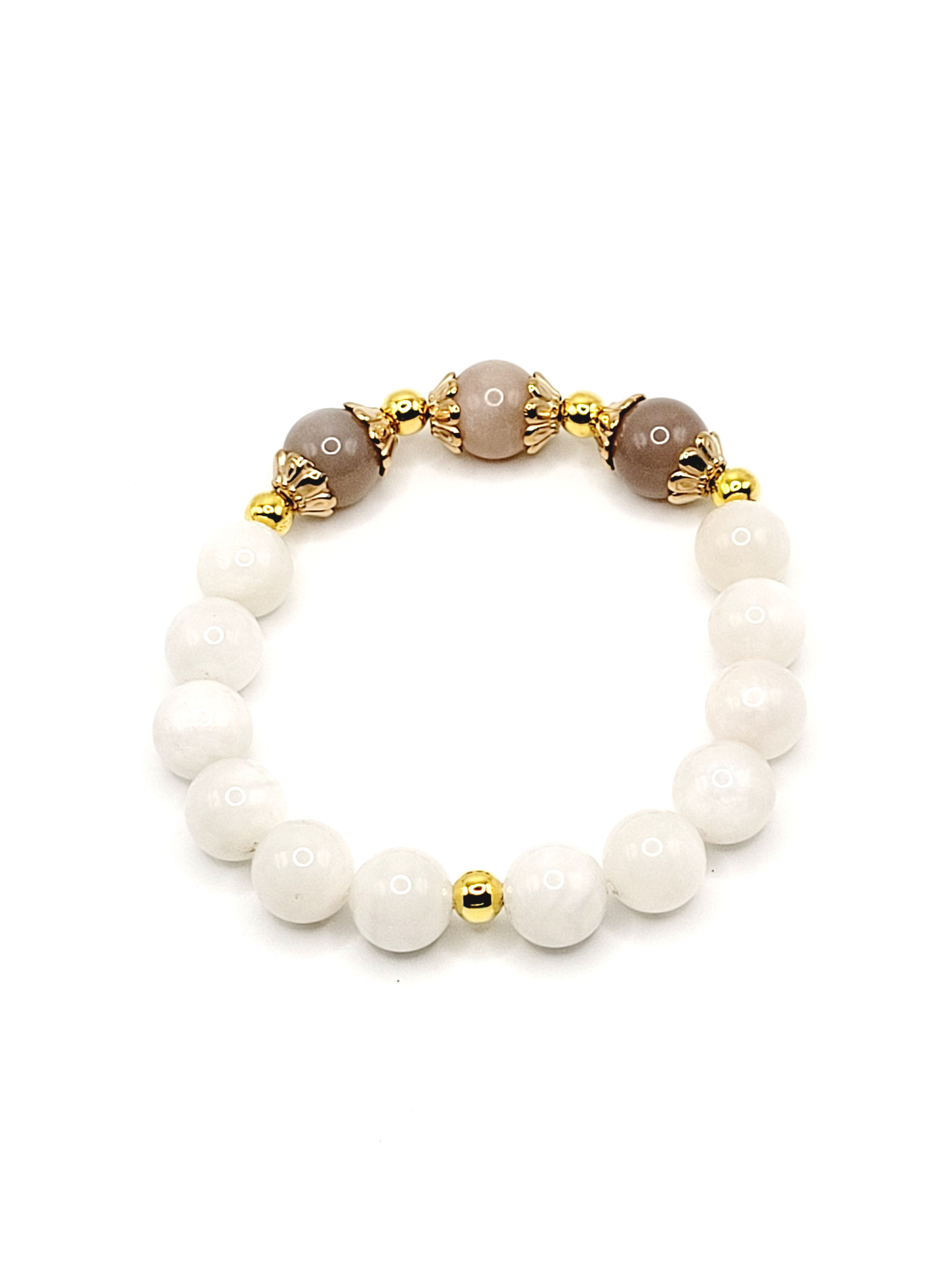 Black Moonstone and White Moonstone 11-12 mm