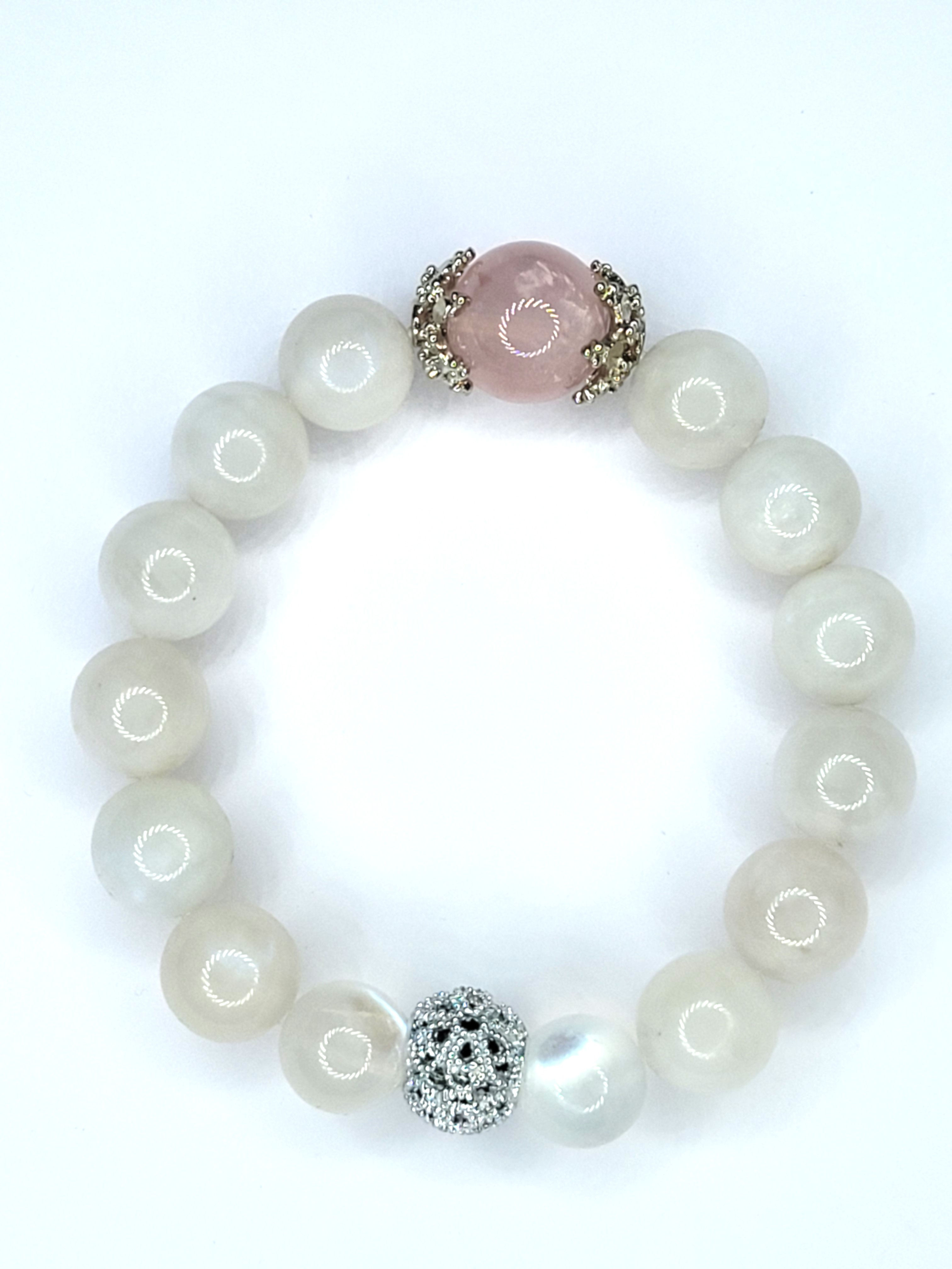 Moonstone and Rose Quartz
