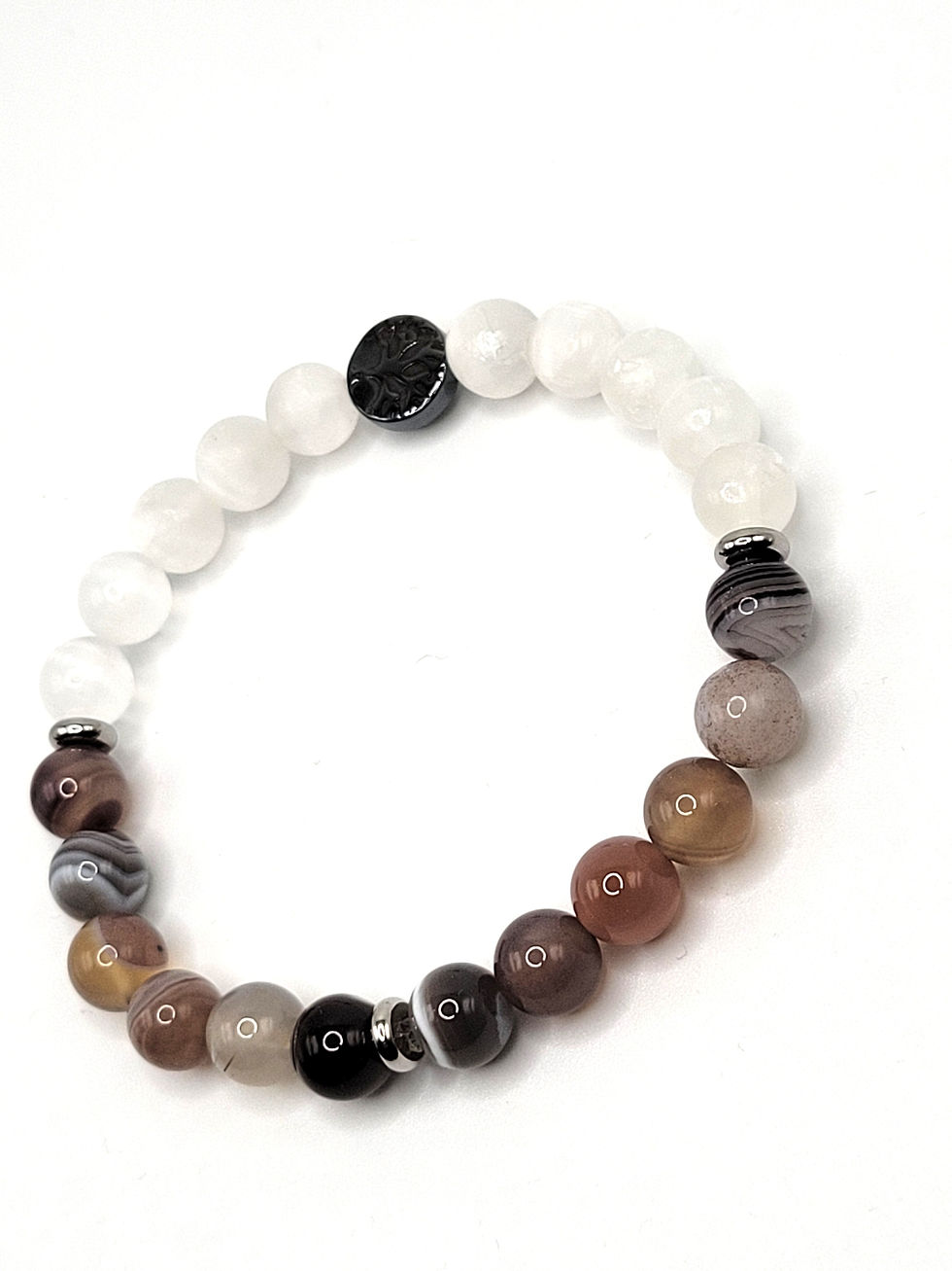 Thumbnail: Selenite and Botswana Agate with Tree of Life