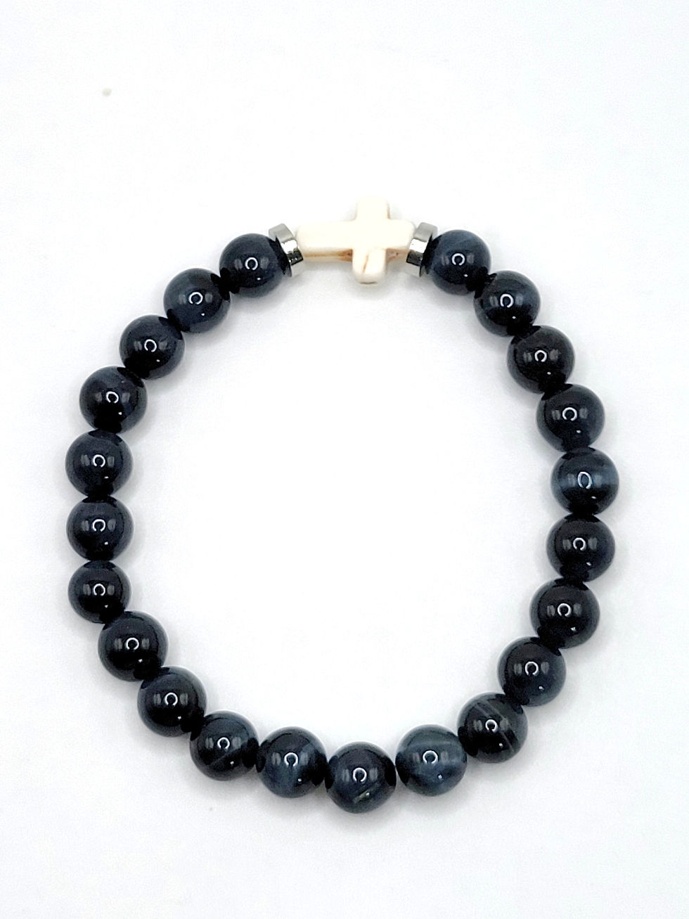 Thumbnail: Blue Tiger Eye with White Cross