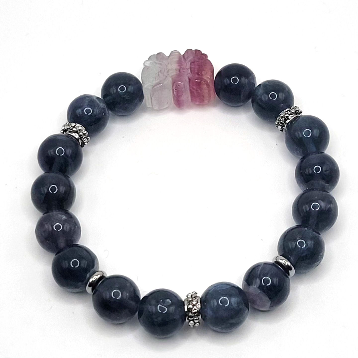 Blue Fluorite with Fluorite Butterfly