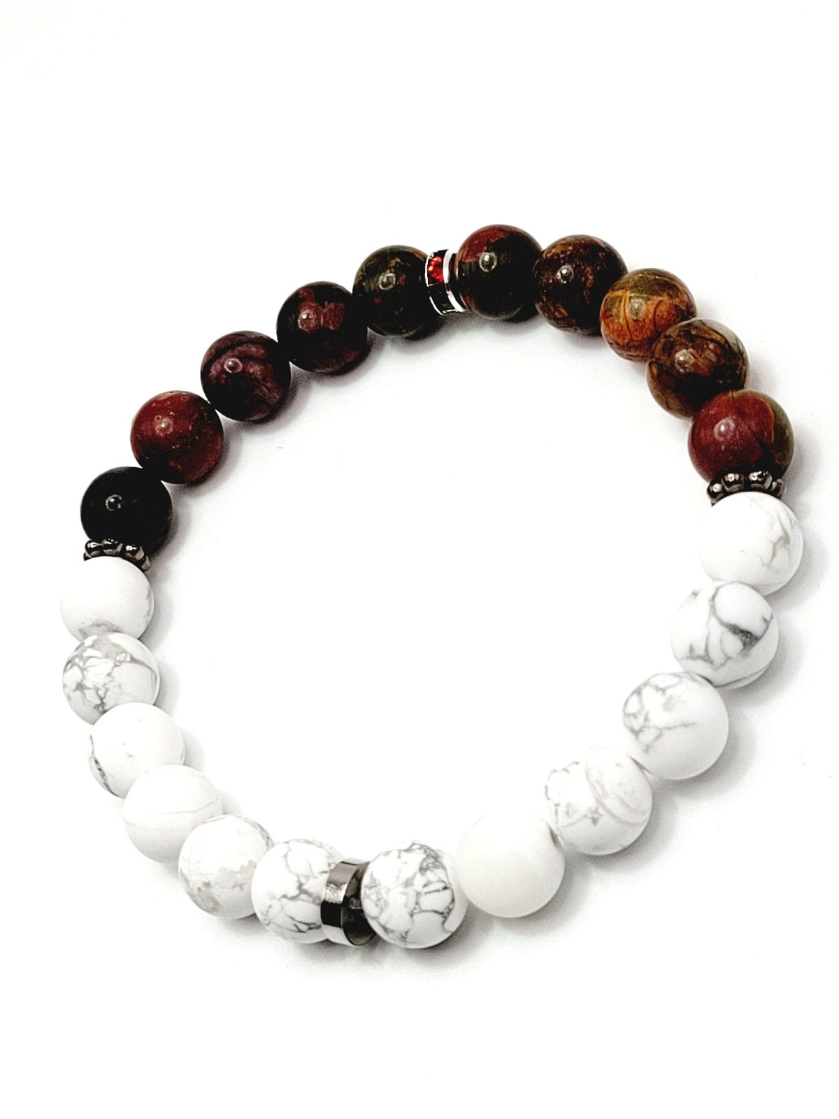 Cherry Jasper and Howlite