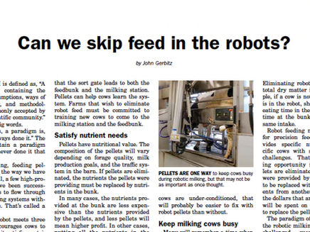 As seen in Hoard's Dairyman: Can we skip feed in the robots?
