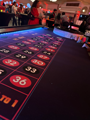 Professional casino party services with dealers and tables