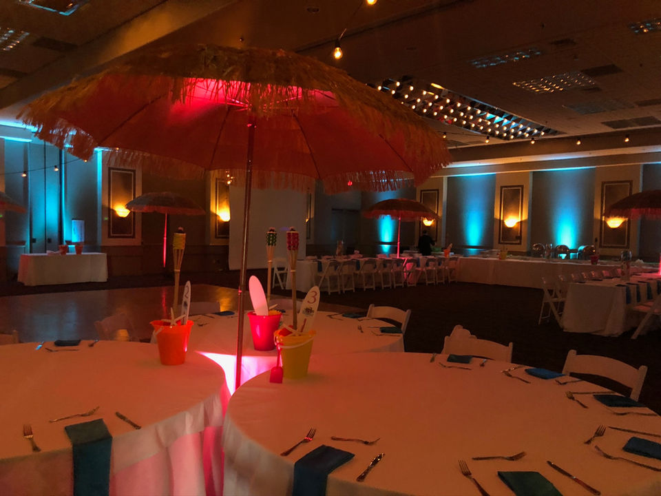 Mitzvah themed uplighting decor Arizona