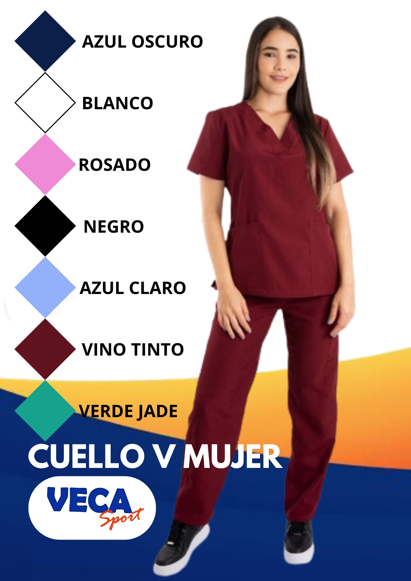 antifluido mujer cuello V