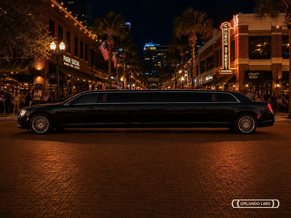 orlando limo chrysler 300 side view downtown