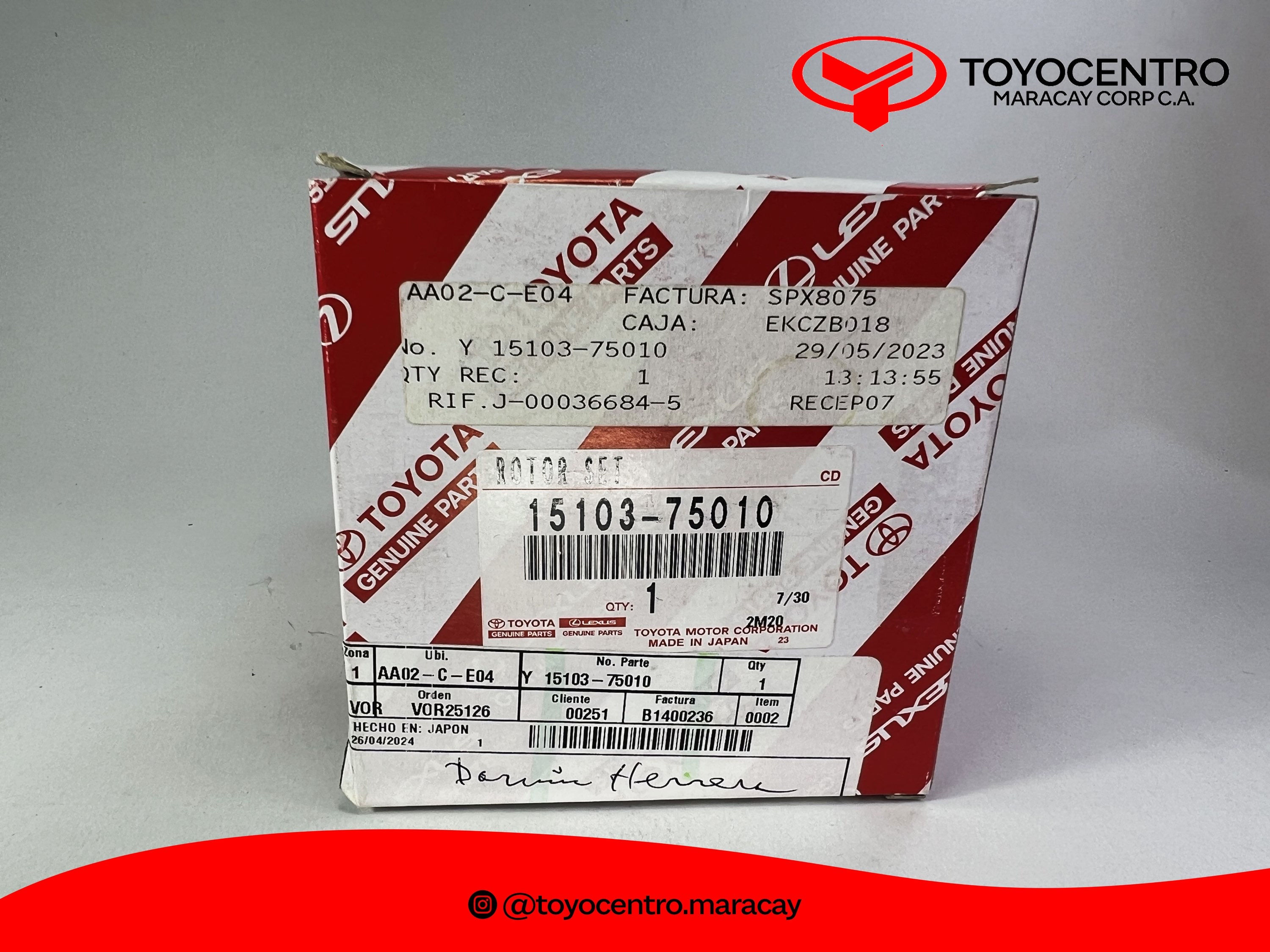 ROTOR BOMBA ACEITE MOTOR 2RZFE/3RZFE TOYOTA GENUINO 