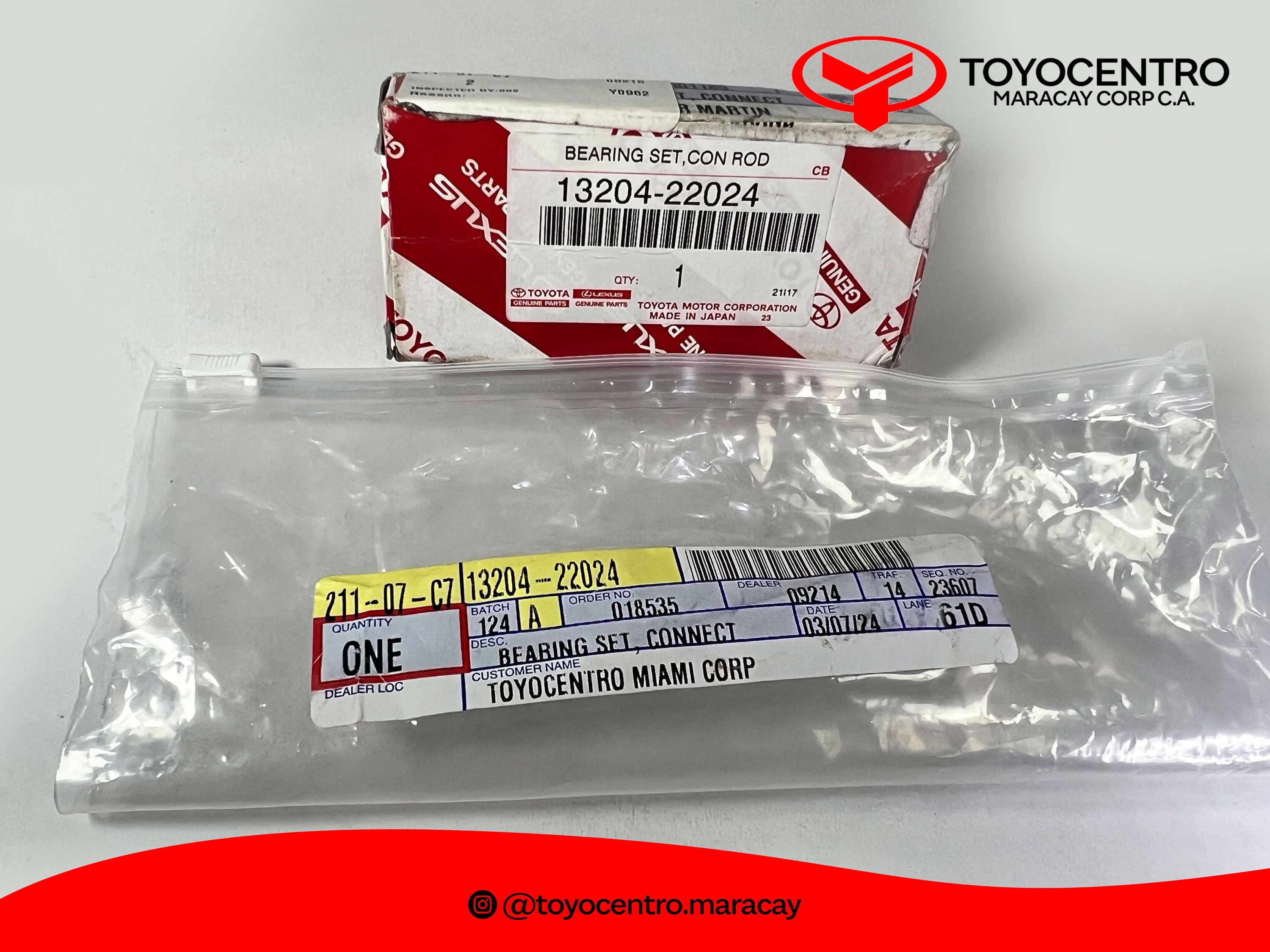 CONCHAS BIELA 0,10 MOTOR 1ZZFE/3ZZFE TOYOTA GENUINO