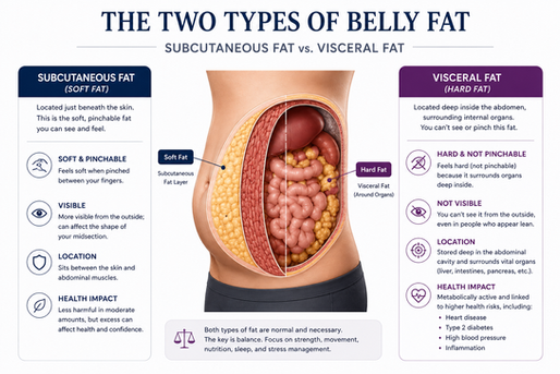 Subcutaneous Fat vs. Visceral Fat: Understanding the Two Types of Belly Fat