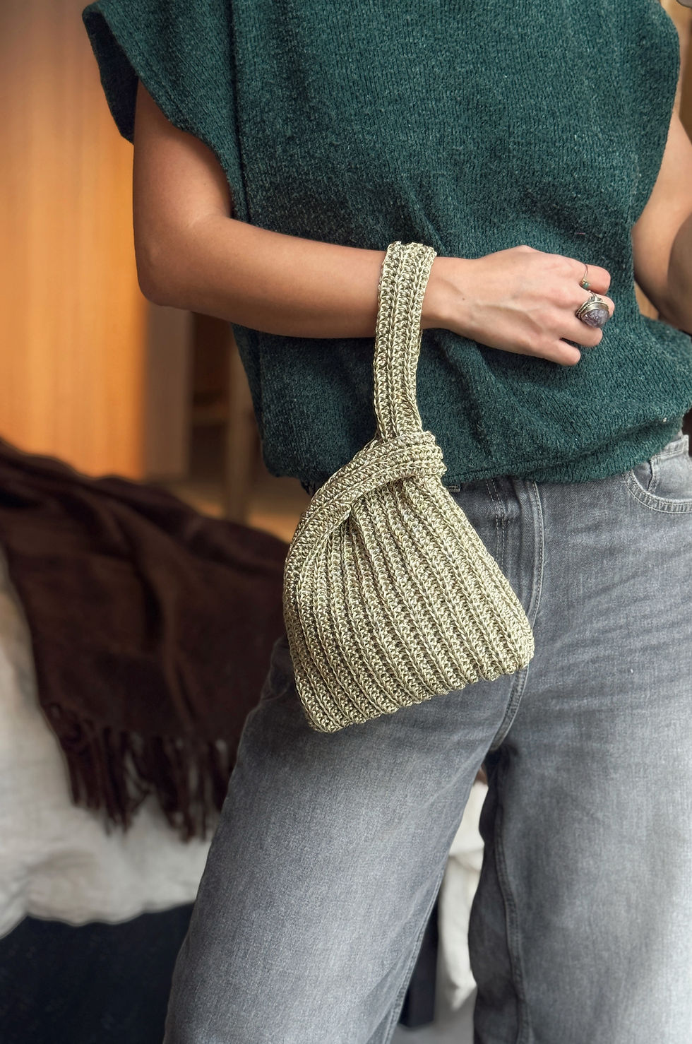 Miniatura: Cartera Nudo Japones Dorado Plata 